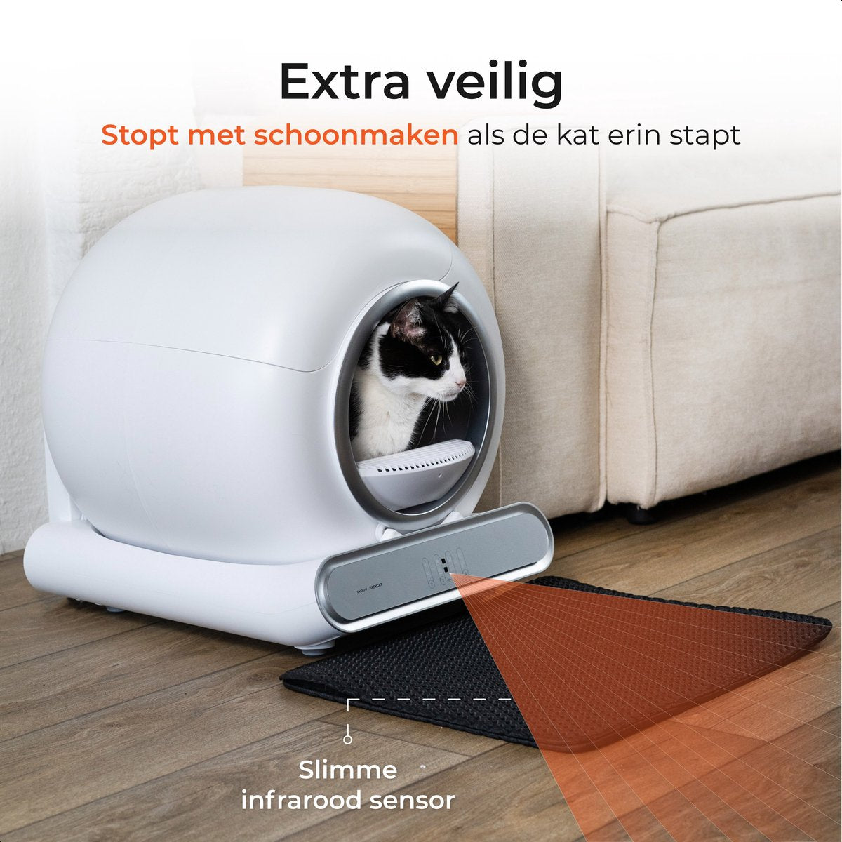 Zelfreinigende kattenbak - Inclusief App - Skoov