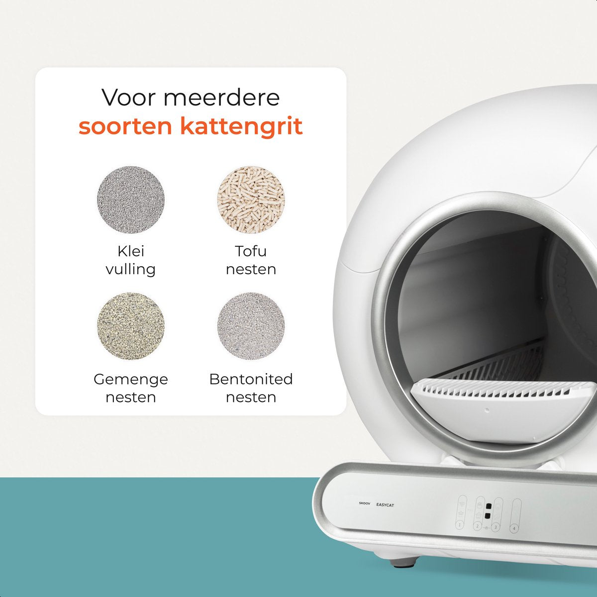 Zelfreinigende kattenbak - Inclusief App - Skoov