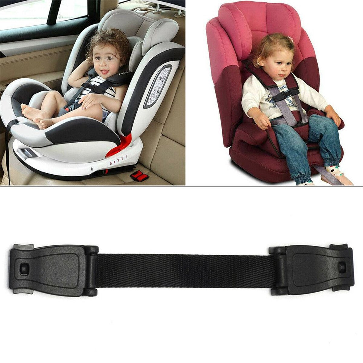 LBB - Gordelclip - Accessoire voor de auto - Kinderbeveiliging - Baby veiligheid - Gordel - Gordelklem - Gordelbeveiliging - Autostoel - Versteller