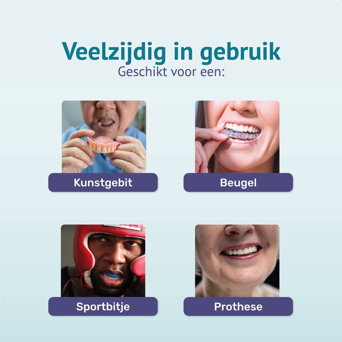 Alyze Gebitsbakje - Zwart - 2 pack -