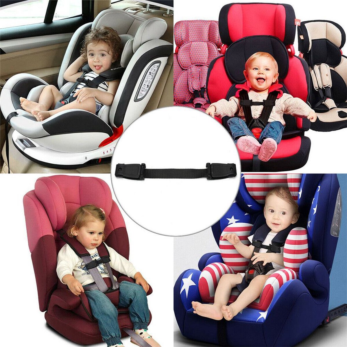 LBB - Gordelclip - Accessoire voor de auto - Kinderbeveiliging - Baby veiligheid - Gordel - Gordelklem - Gordelbeveiliging - Autostoel - Versteller