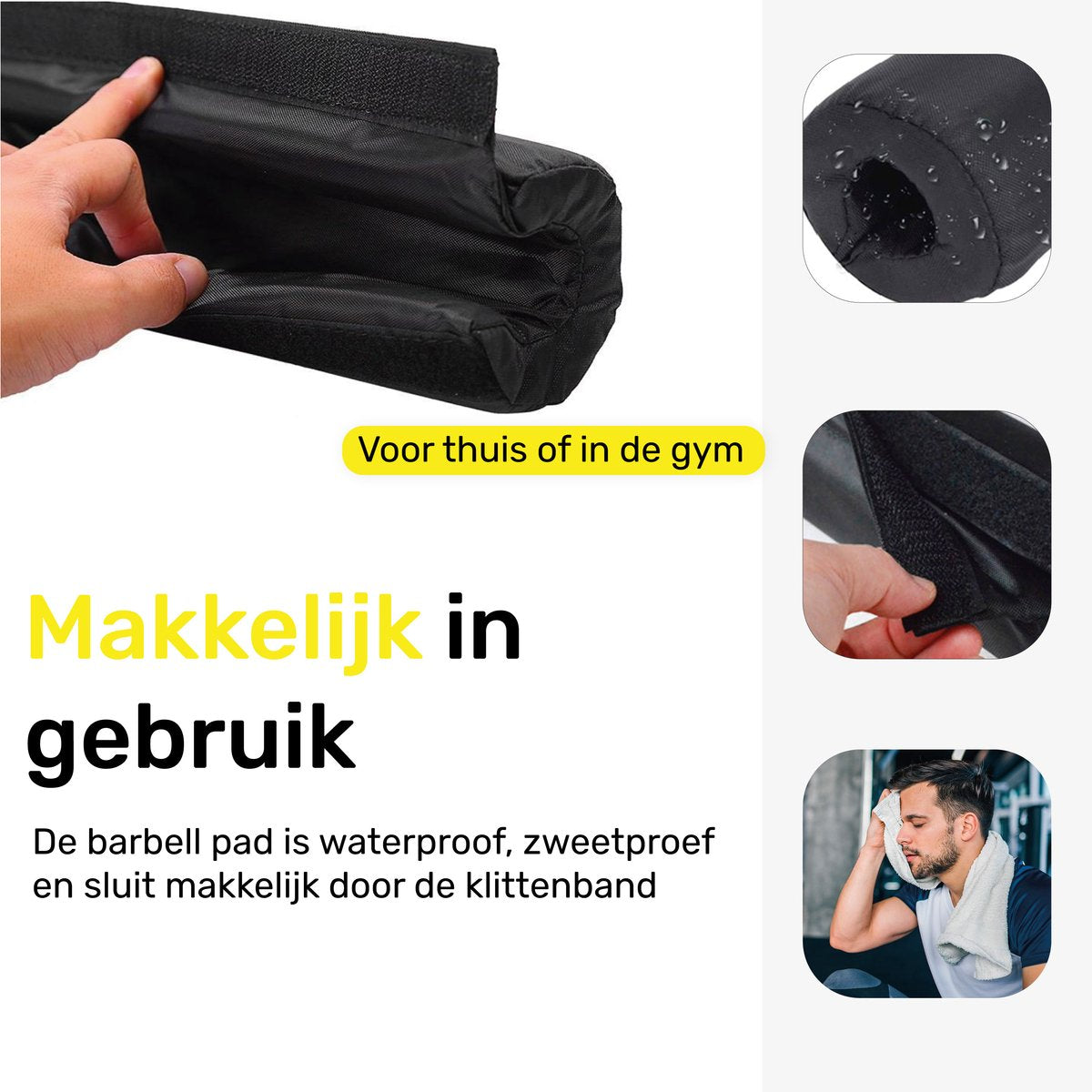 Barbell pad - Nekbeschermer - Klittenband