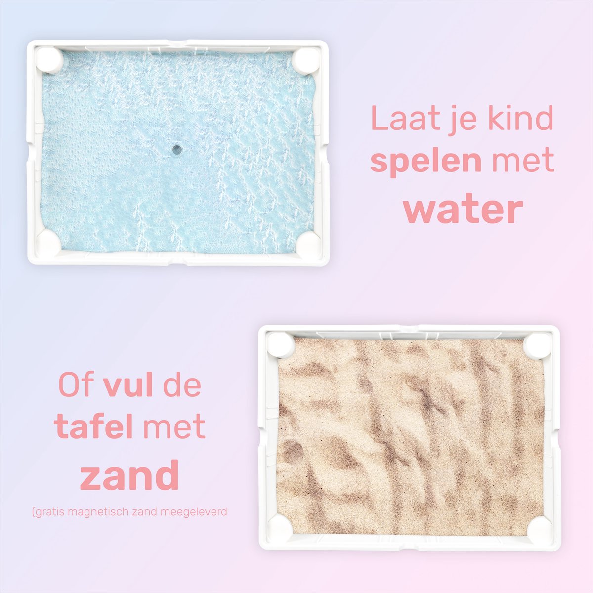 3-in-1 - Speeltafel - Voor - Magnetisch zand