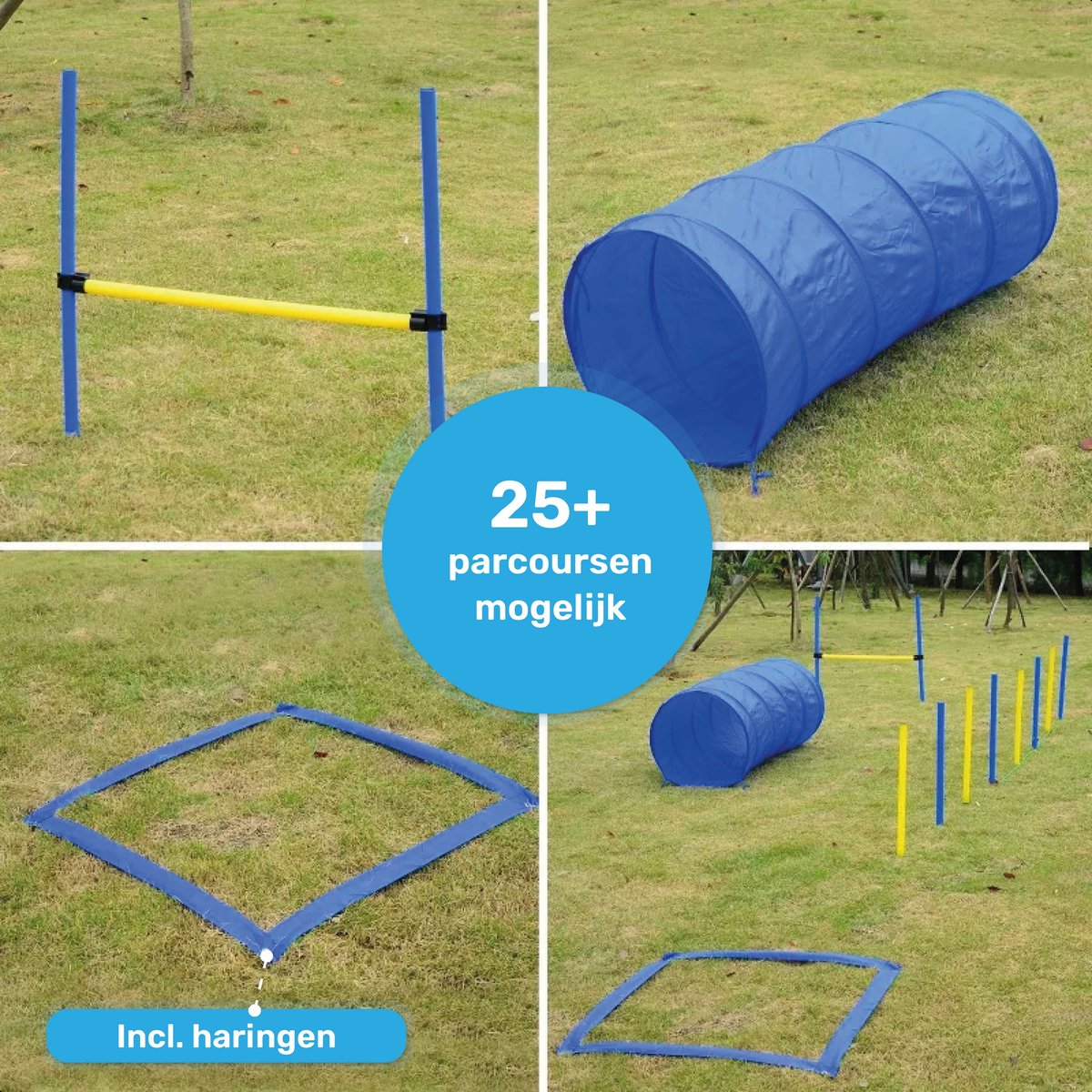 Agility set voor de hond - 16 delig
