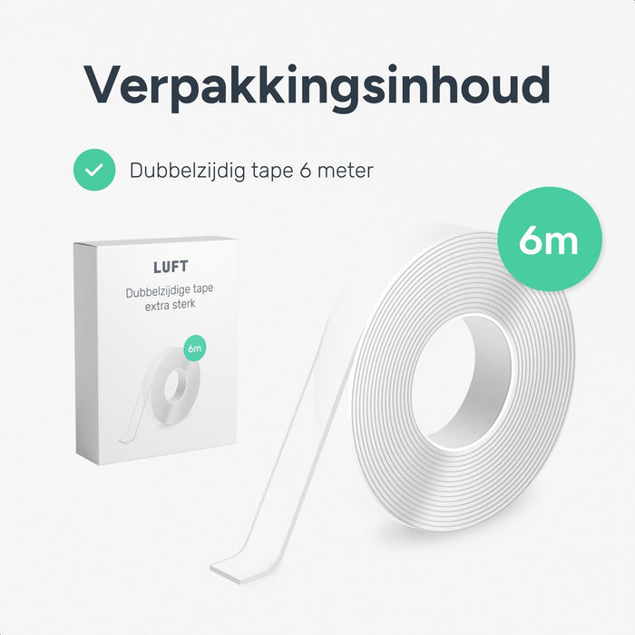 Dubbelzijdig tape extra sterk - 6 meter