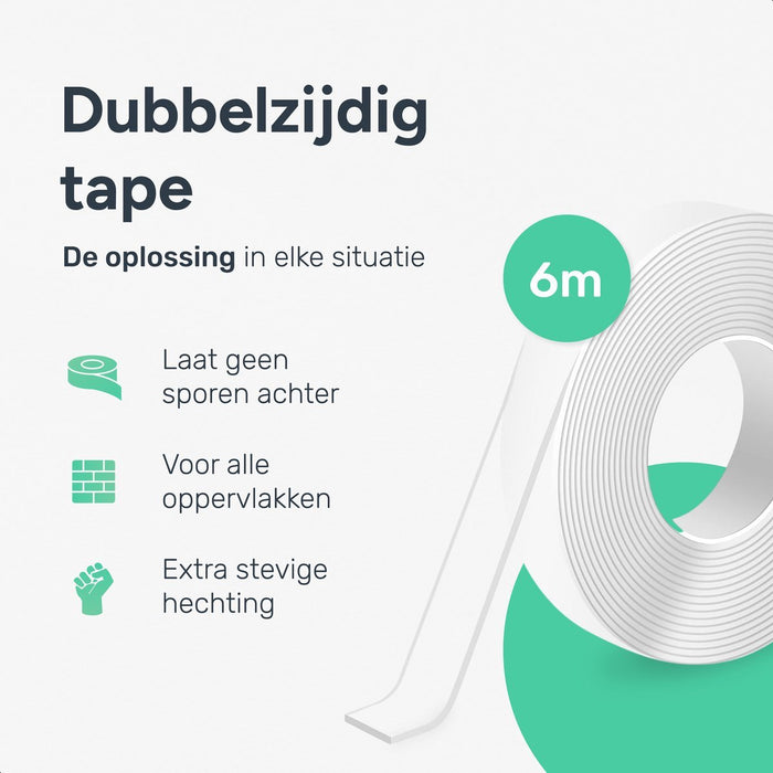 Dubbelzijdig tape extra sterk - 12 meter