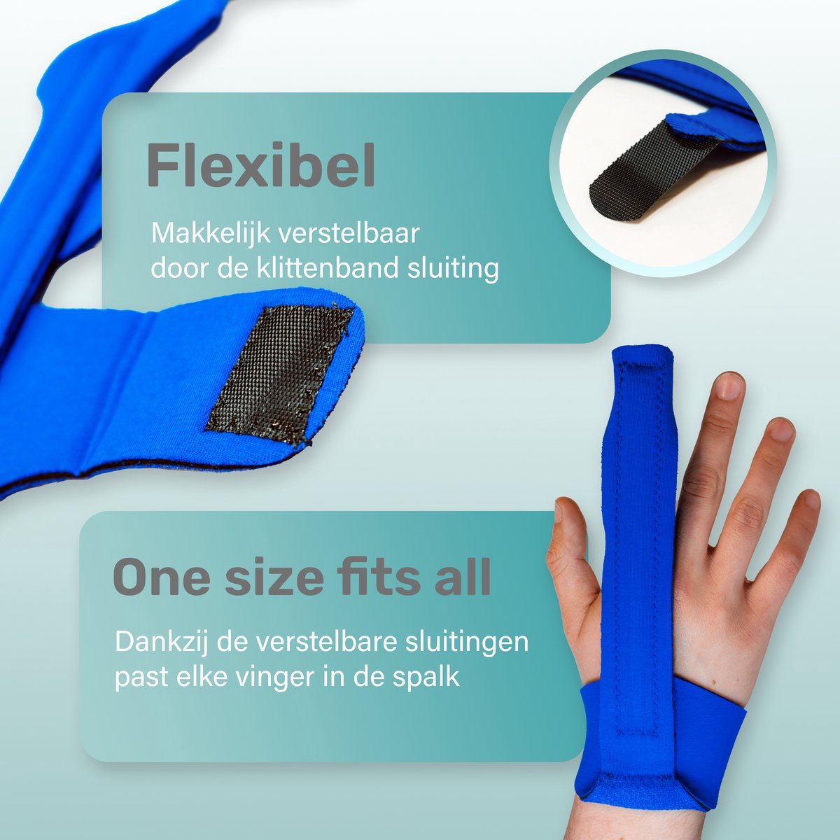 Vingerspalk - Geschikt voor alle vingers - Blauw