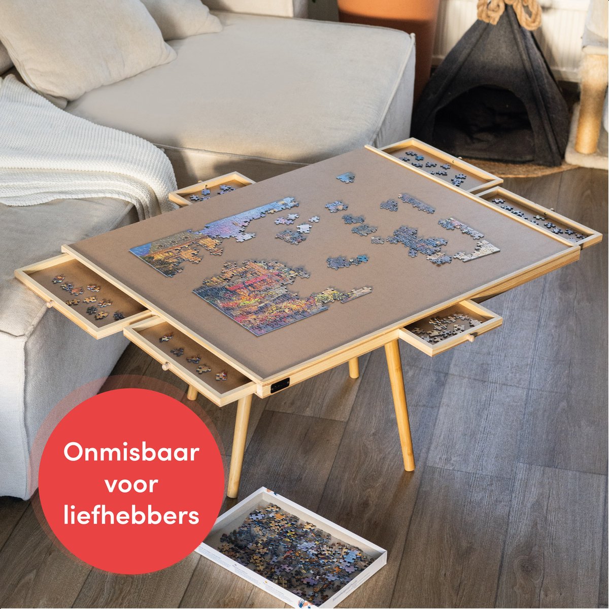 Puzzelbord met 6 lades - 1500 stukjes
