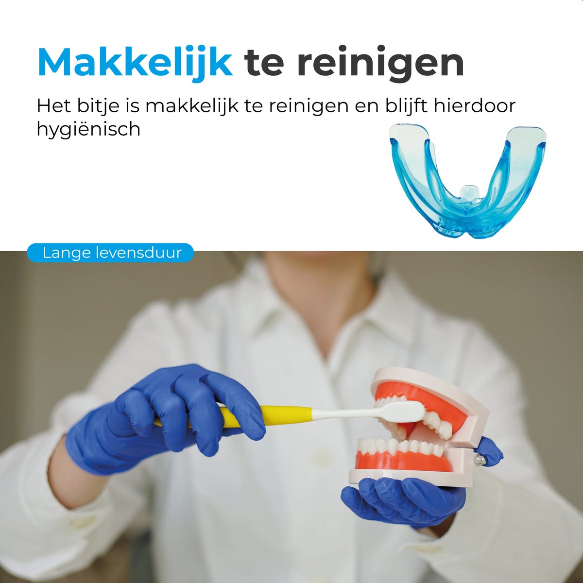 Nachtbeugel - Knarsbitje voor rechte tanden