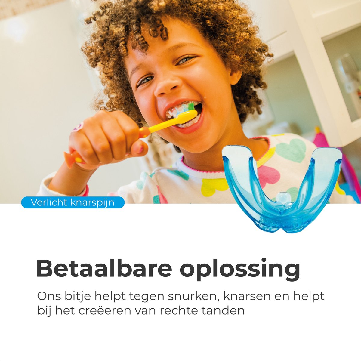 Nachtbeugel - Knarsbitje voor rechte tanden