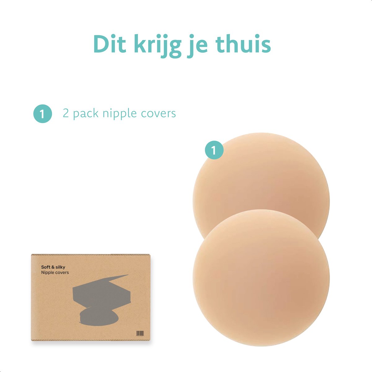 Soft & Silky - Nipple covers - 2 Stuks - Herbruikbaar - Siliconen - Zelfklevend - Boob tape - Tepelplakkers - Tepelstickers