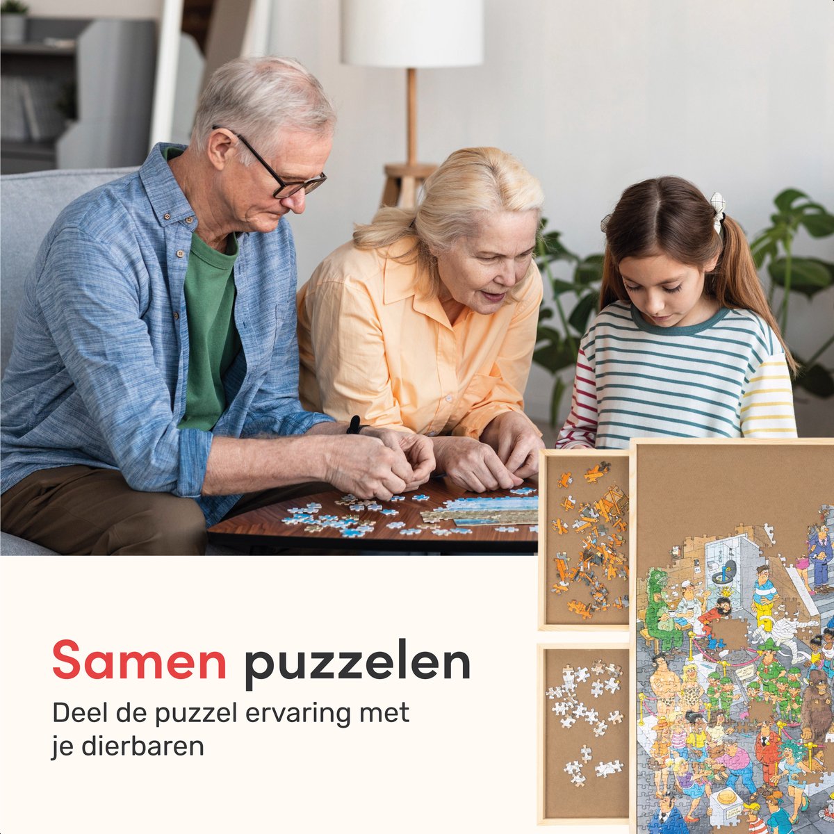 Puzzelbord met 6 lades - 1500 stukjes
