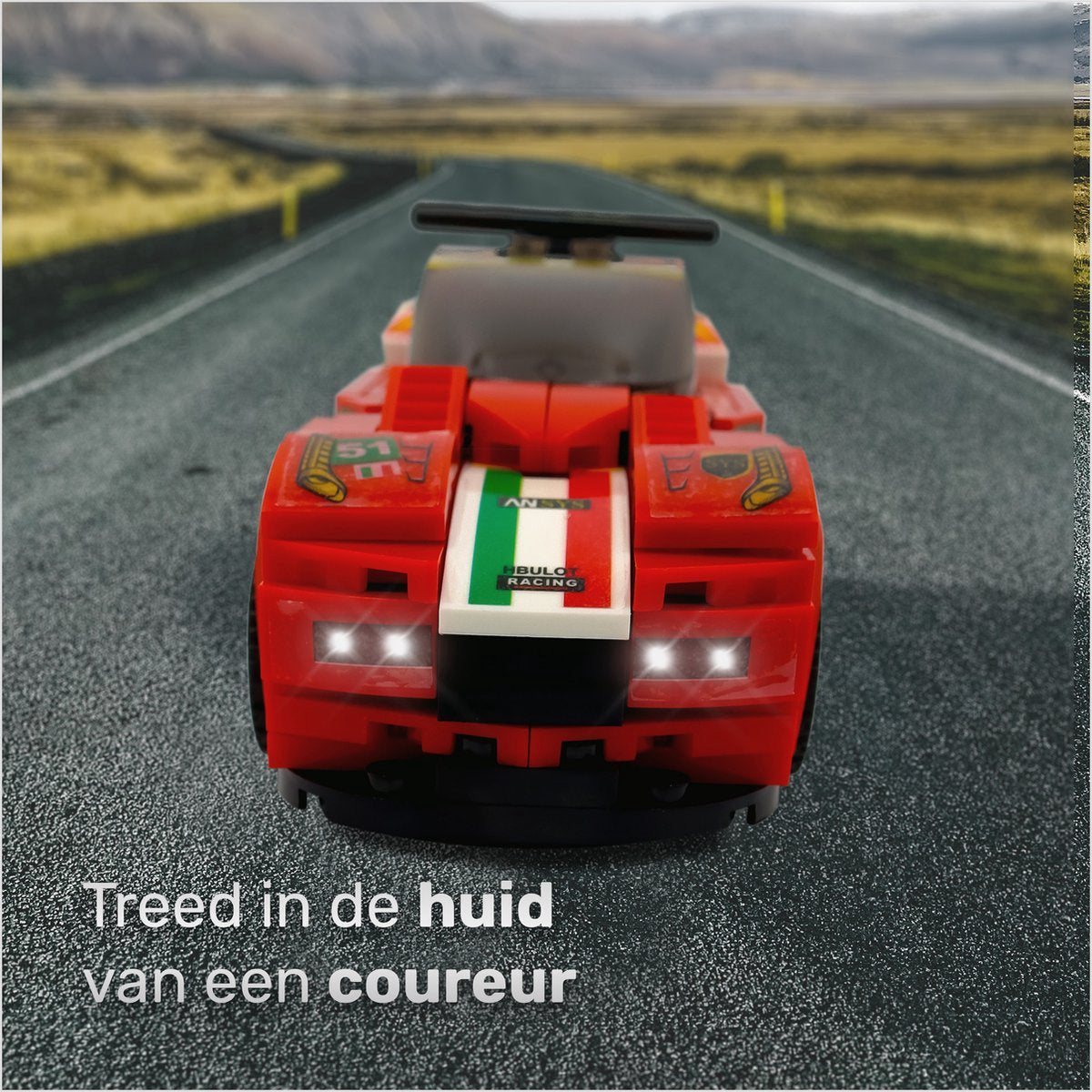 Luke - Race auto - Rood - 164 bricks - Bouwstenen