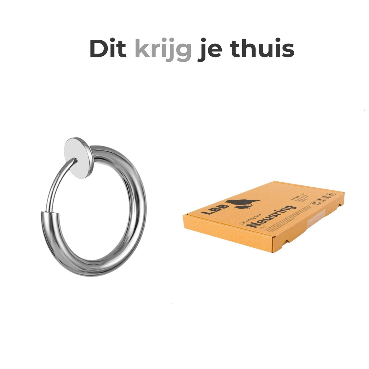 LBB Fake septum - Zilver - Irritatie vrij