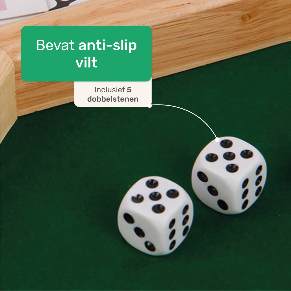 Jespro Dobbelsteen bak - Incl 5 dobbelstenen