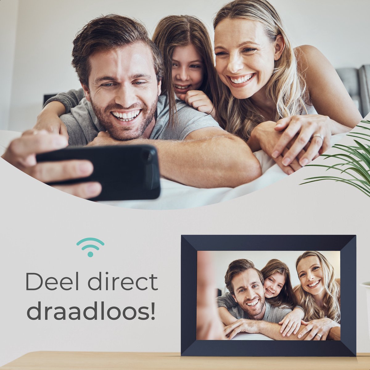 Skoov Digitale Fotolijst - 10.1 inch HD - Met Wifi - Inclusief Frameo app