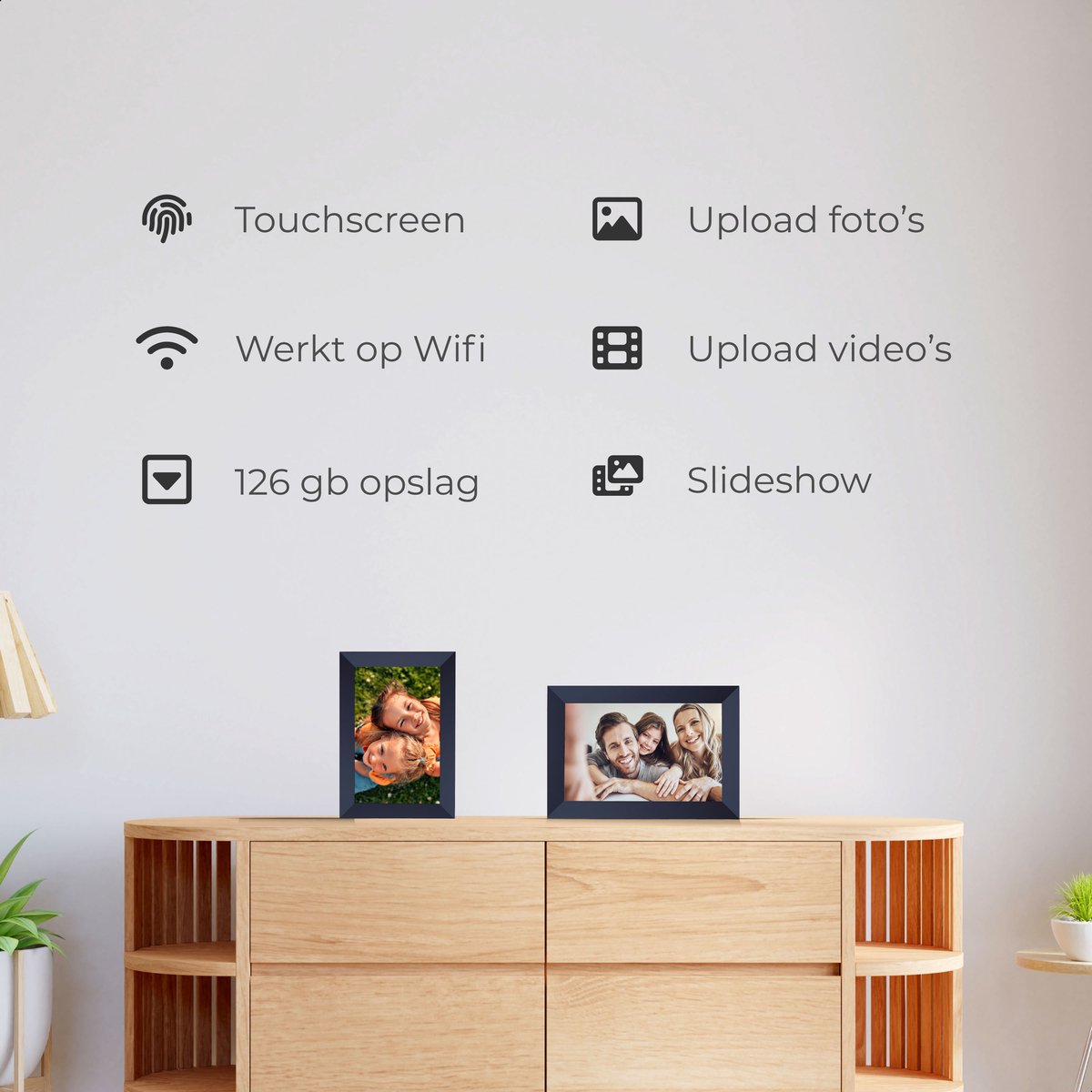 Skoov Digitale Fotolijst - 10.1 inch HD - Met Wifi - Inclusief Frameo app