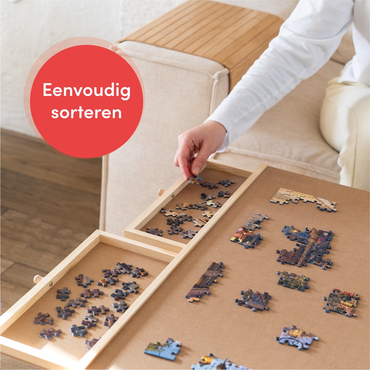 Puzzelbord met 6 lades - 1500 stukjes