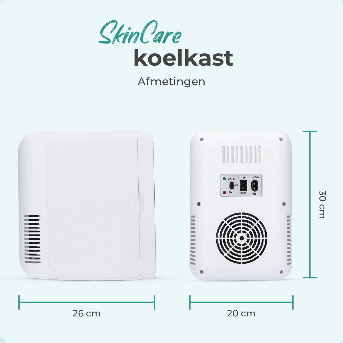 Soft & Silky Skincare fridge met Led spiegel - mini Koelkast