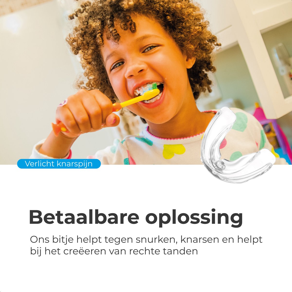 Nachtbeugel - Knarsbitje voor rechte tanden