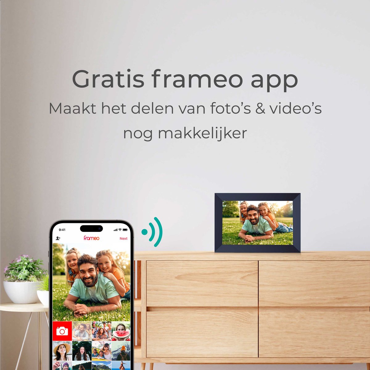 Skoov Digitale Fotolijst - 10.1 inch HD - Met Wifi - Inclusief Frameo app