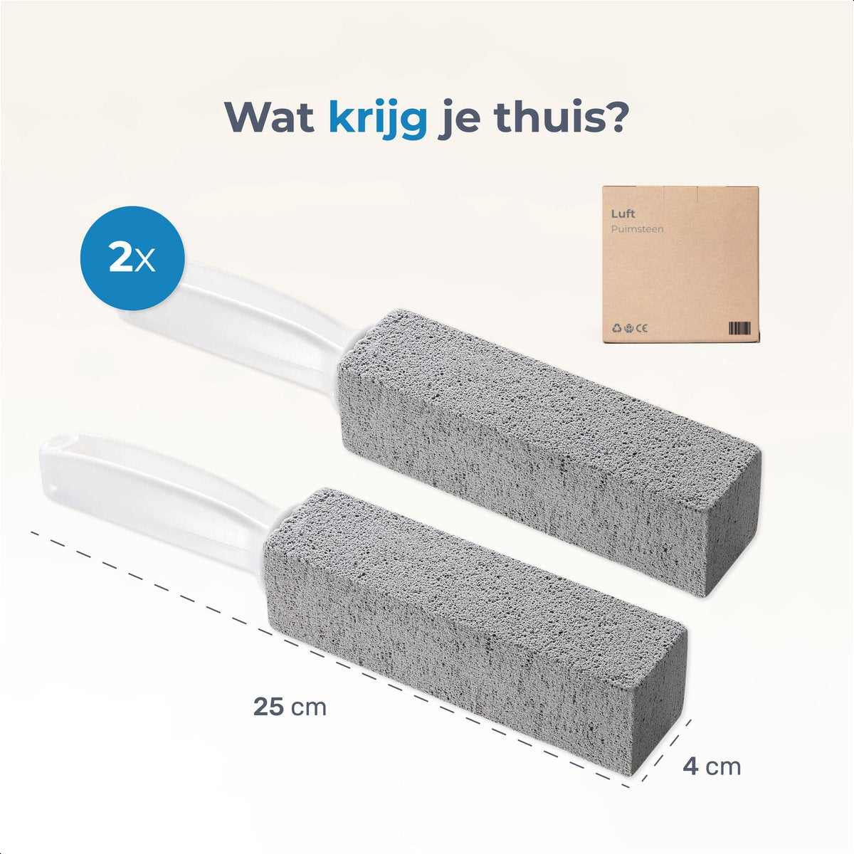 Luft Puimsteen voor wc - 2 stuks