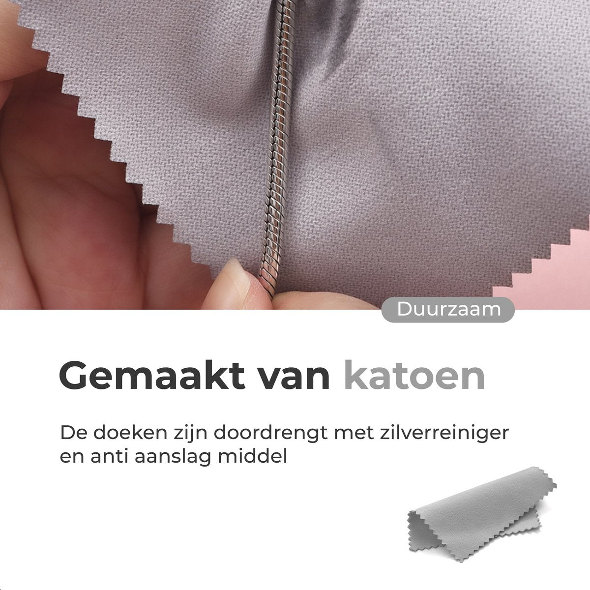 Zilverpoets voor sieraden - 3 Pack - Glansdoek