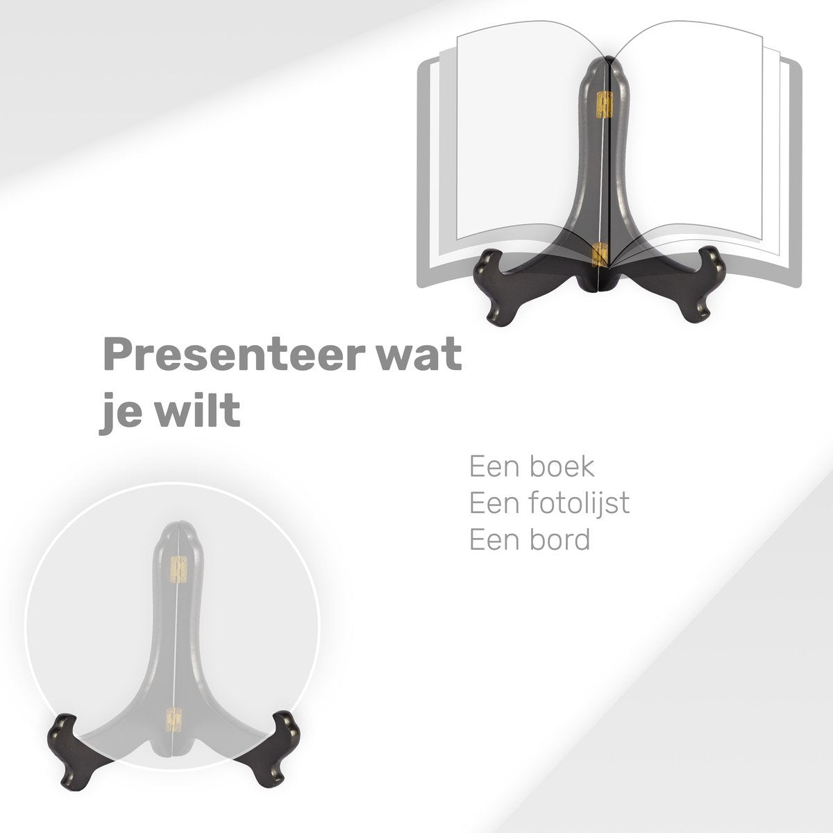 Houten borden display - 2 PACK