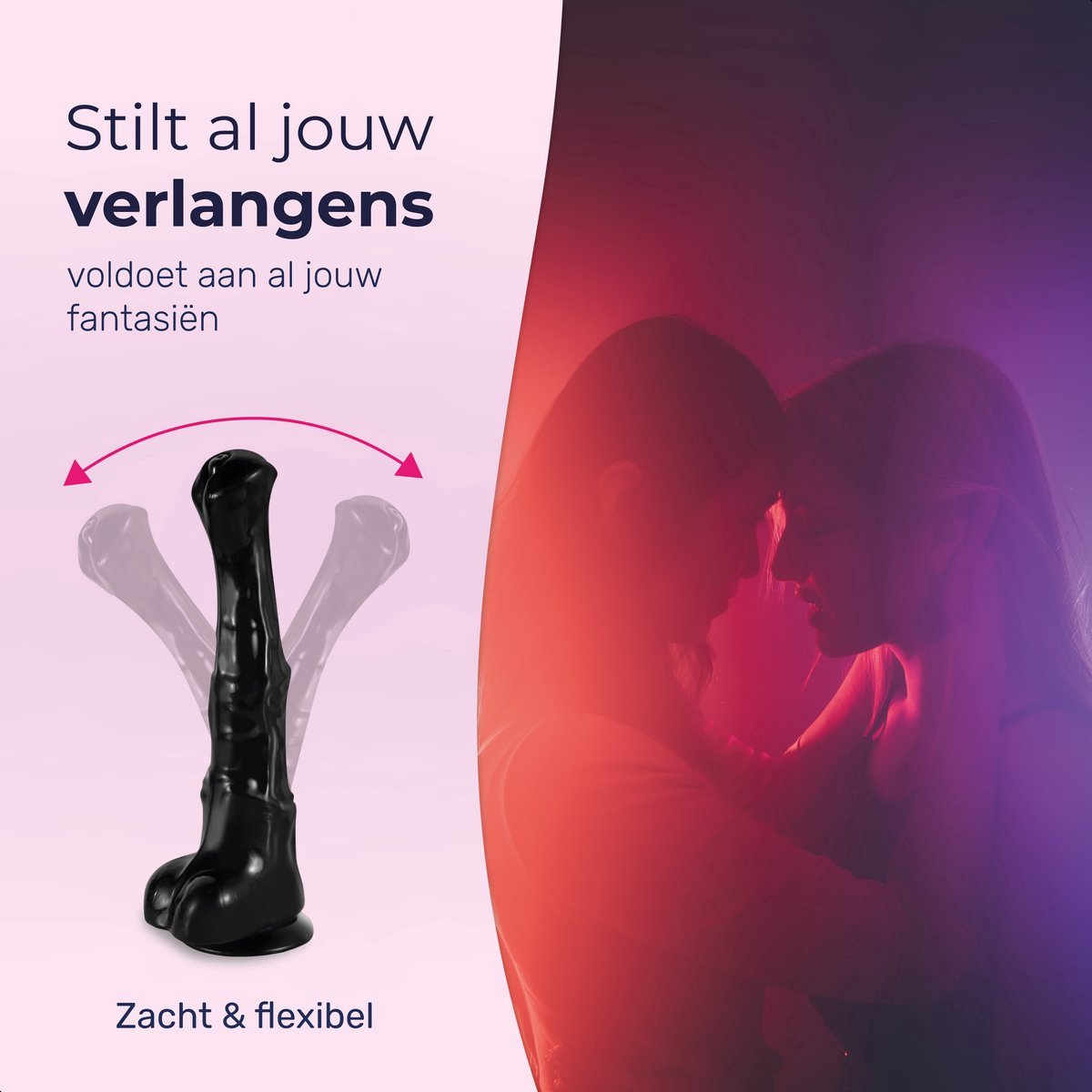 Jespro Horse dildo 30cm - Flexibel met zuignap