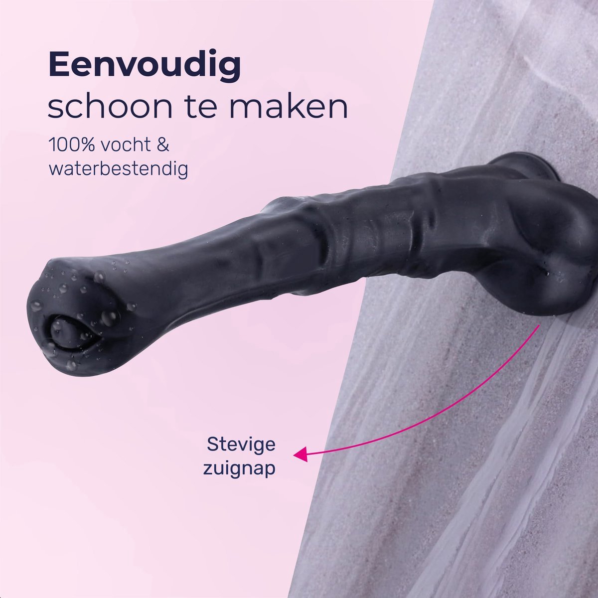 Jespro Horse dildo 30cm - Flexibel met zuignap