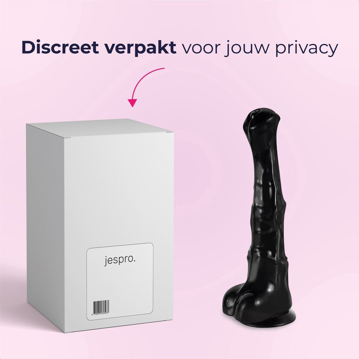 Jespro Horse dildo 30cm - Flexibel met zuignap