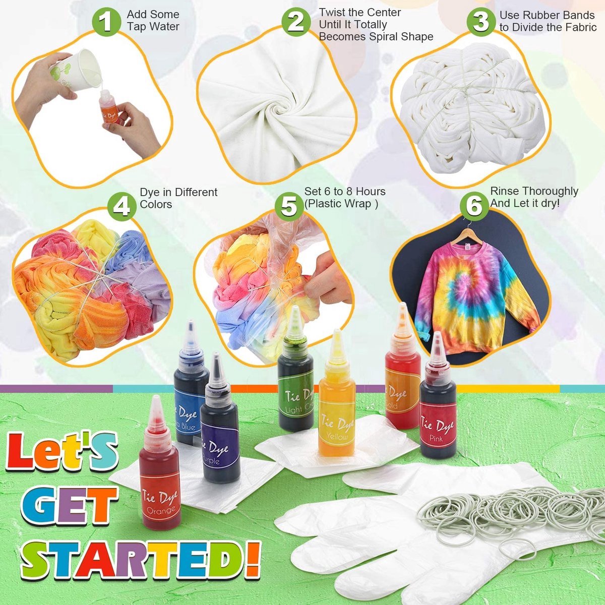 LBB - Tie Dye Diy Kit - 26 kleuren