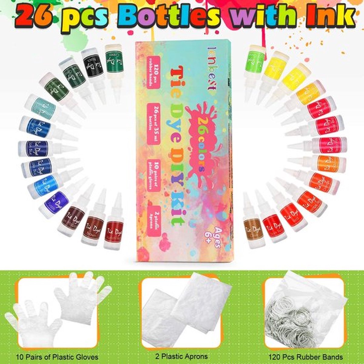 LBB - Tie Dye Diy Kit - 26 kleuren