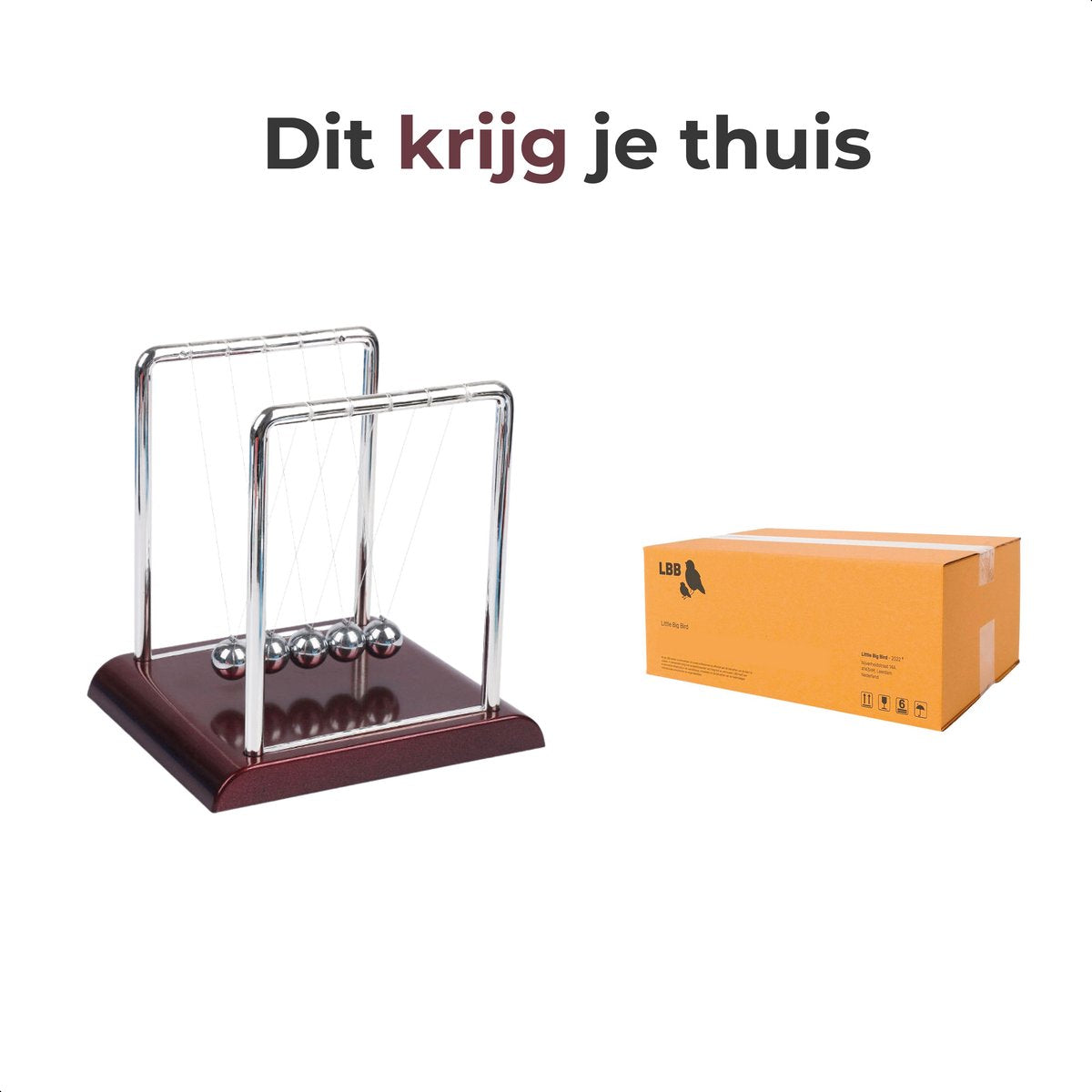 Newton cradle XL - Hoogwaardige Newton Pendel