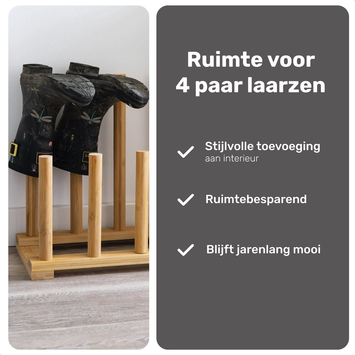 Laarzenrek - Voor 4 paar - Schoenen