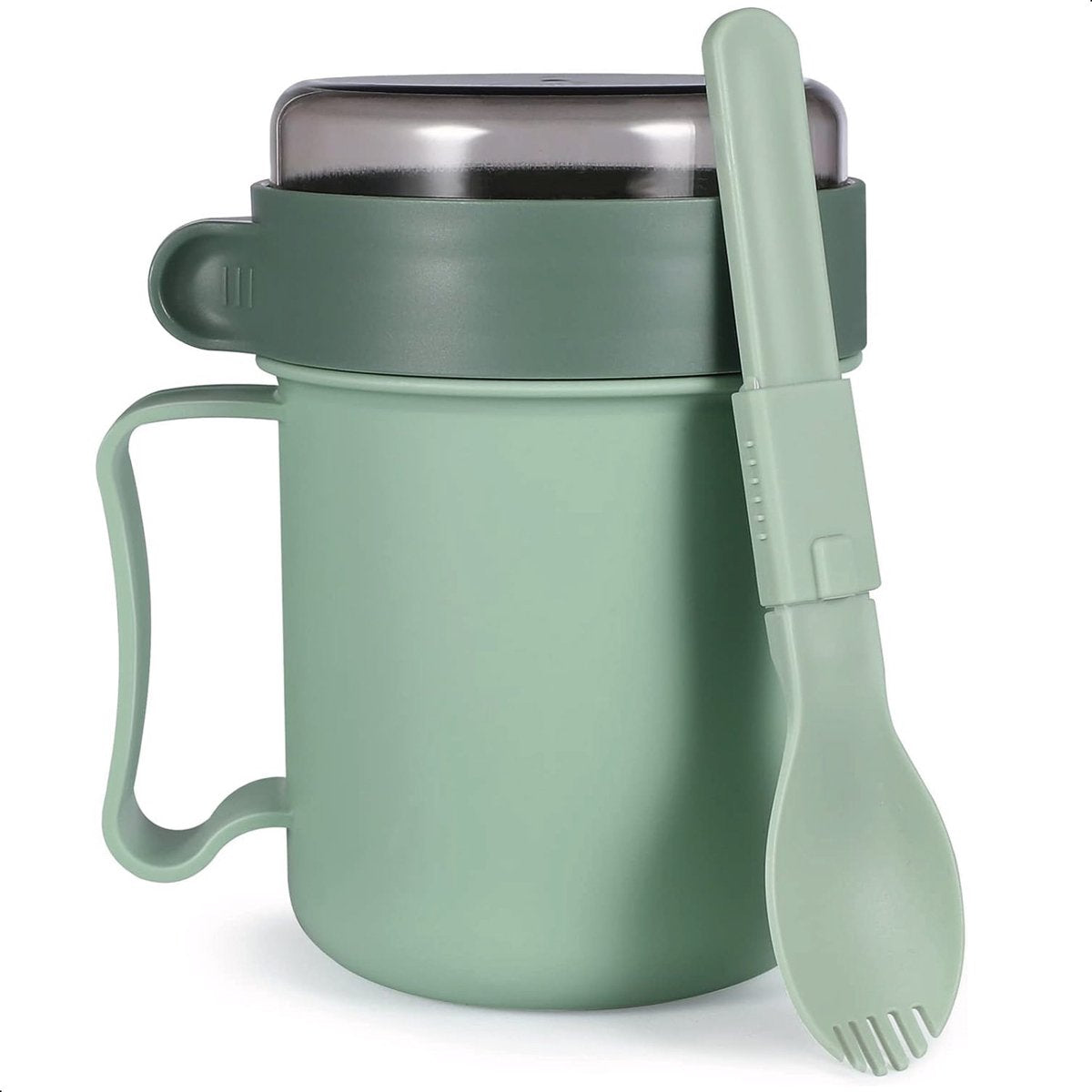Soepbeker - Groen - Magnetron - Met lepel