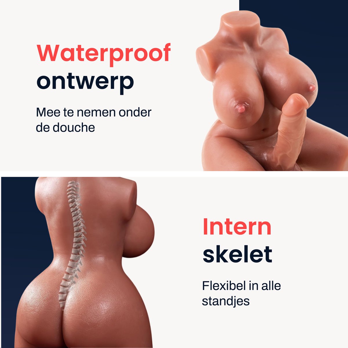 Jespro Shemale sexpop - Levensecht - 100% BPA vrij