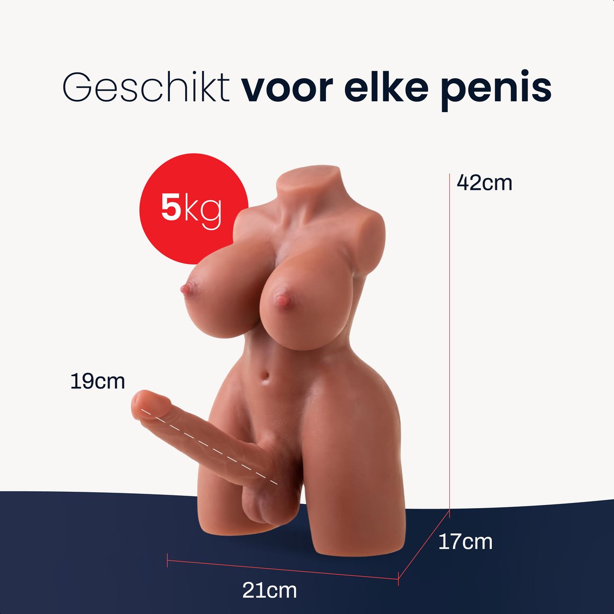 Jespro Shemale sexpop - Levensecht - 100% BPA vrij