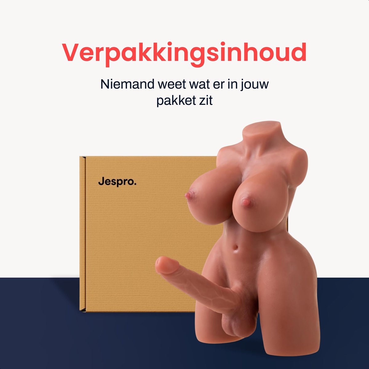 Jespro Shemale sexpop - Levensecht - 100% BPA vrij
