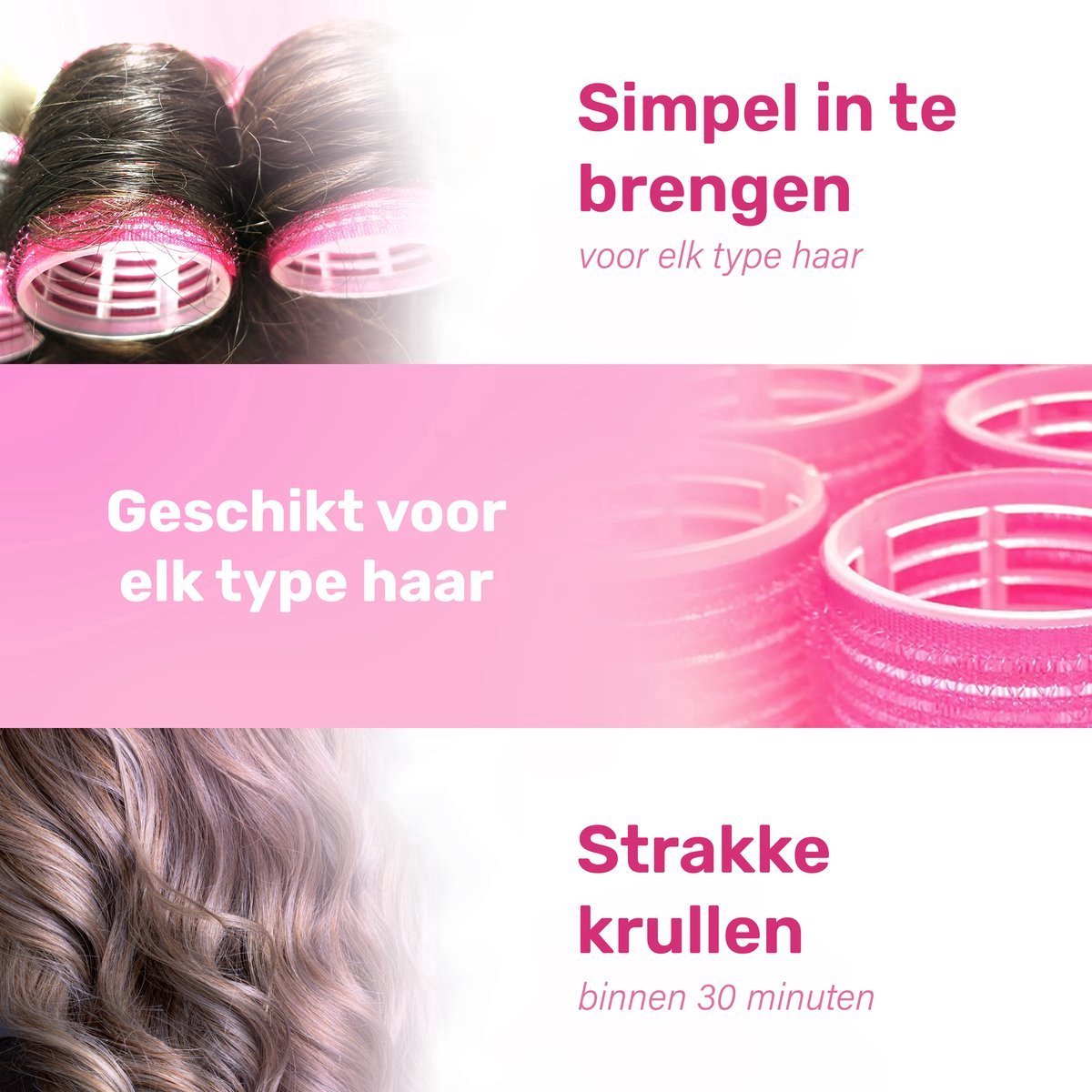 Krulspelden - 12 pack - Incl. 20 klemmen - Kleefrollers - Zelfklevend - Heatless Curls - Haar - Rollers - Hair curler - Krullen zonder hitte - Groot