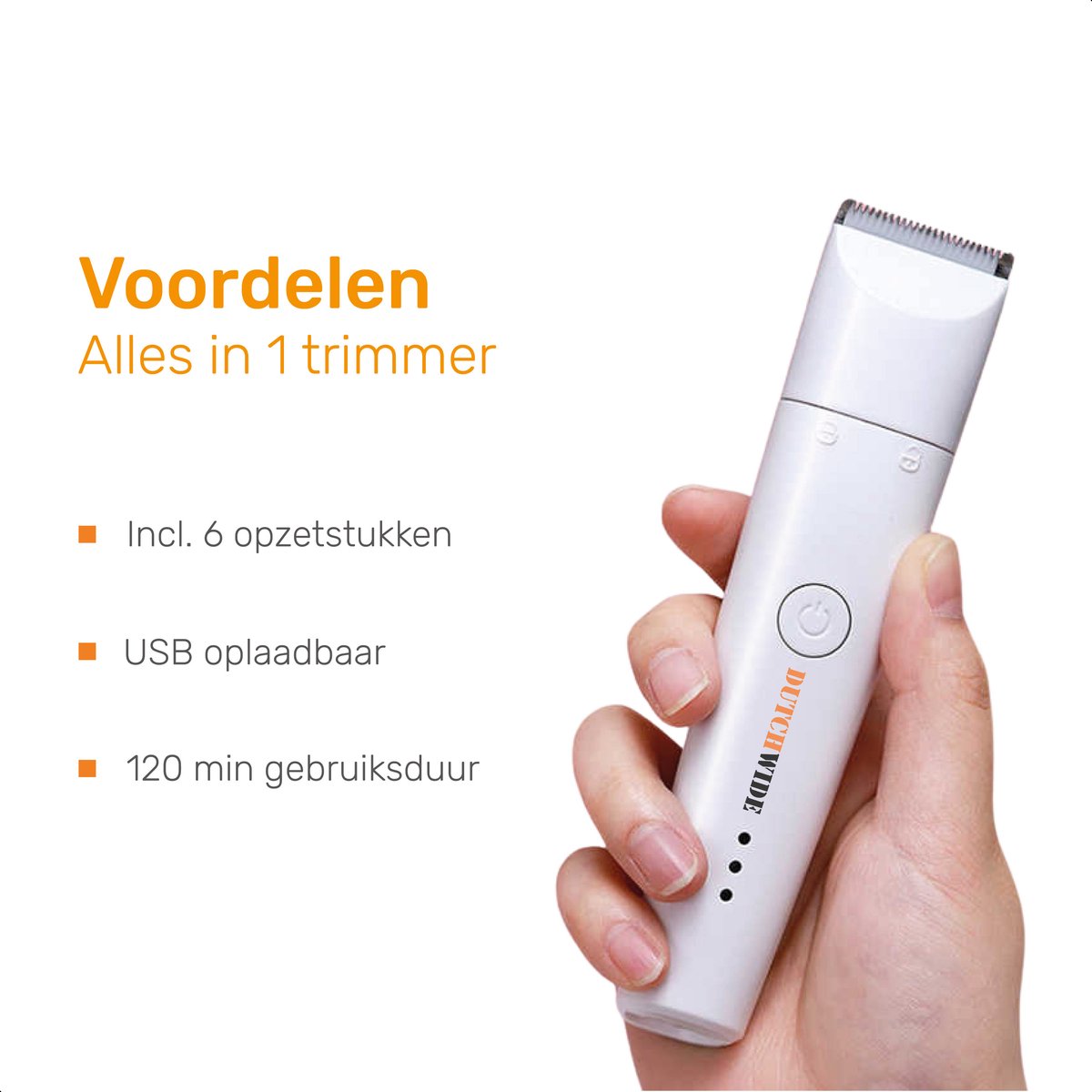Dutchwide Honden Katten Tondeuse - Fluisterstil & draadloos