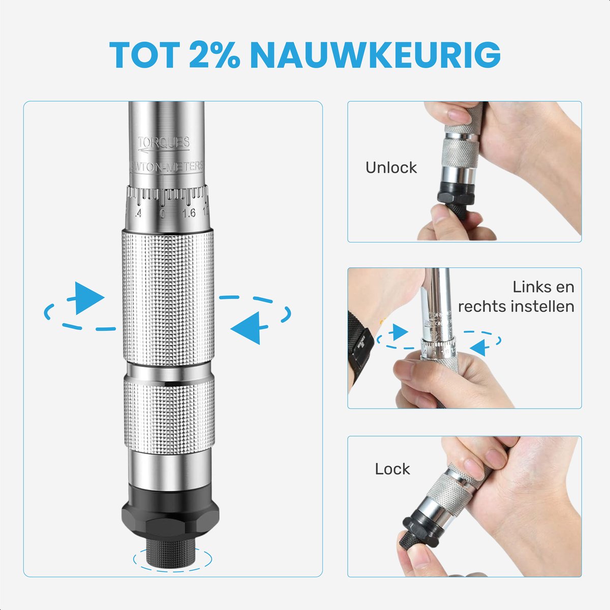 Momentsleutel 11 delige set – 2/24Nm