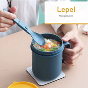 Soepbeker - Blauw - Magnetron - Met lepel