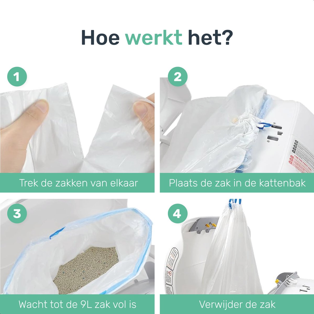 Automatische Kattenbak Zakken - 150 zakken