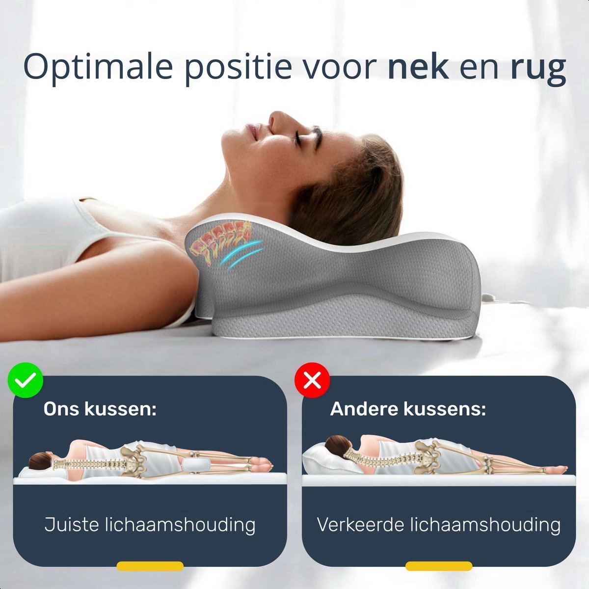 Anti-snoring pillow - For every sleeping position
