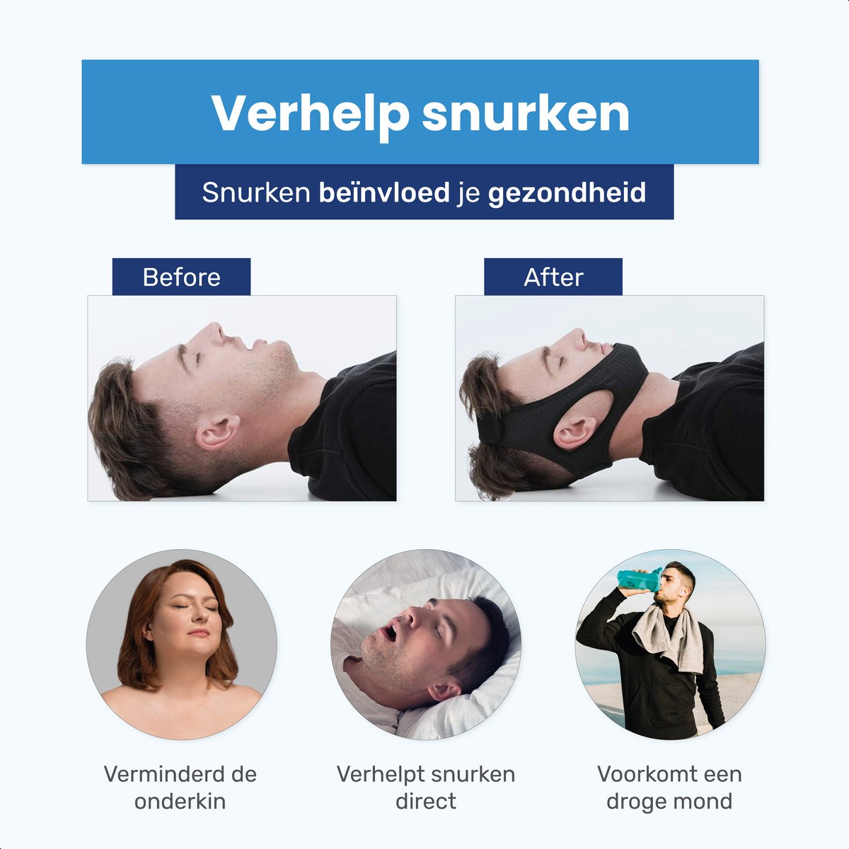 Anti snurk band - Verstelbaar