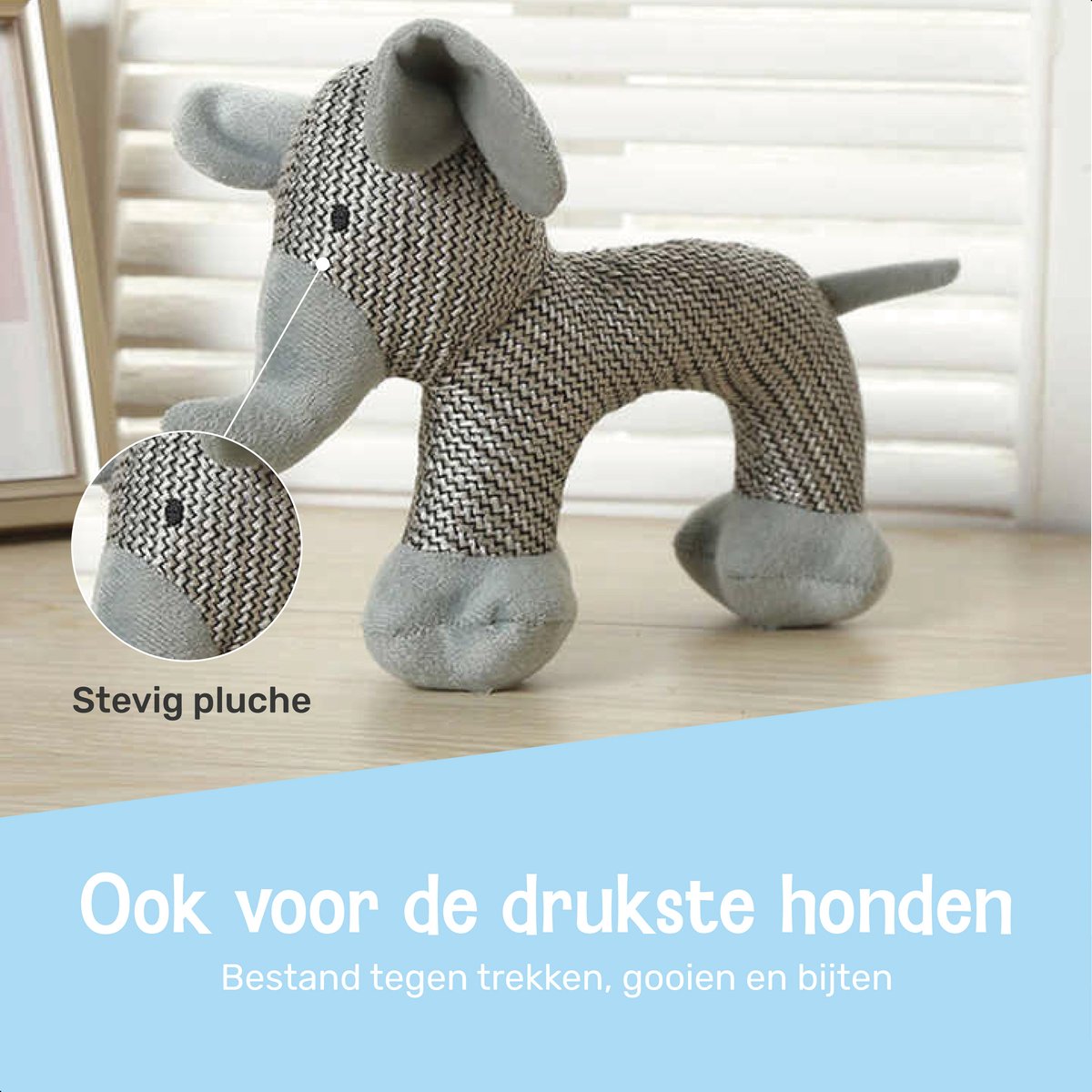 Dutchwide Hondenspeeltje - Olifant - Met Kraak - Honden - Speelgoed - Knuffel - Intelligentie - Tennisbal - Dog toy - Hond - Speeltjes