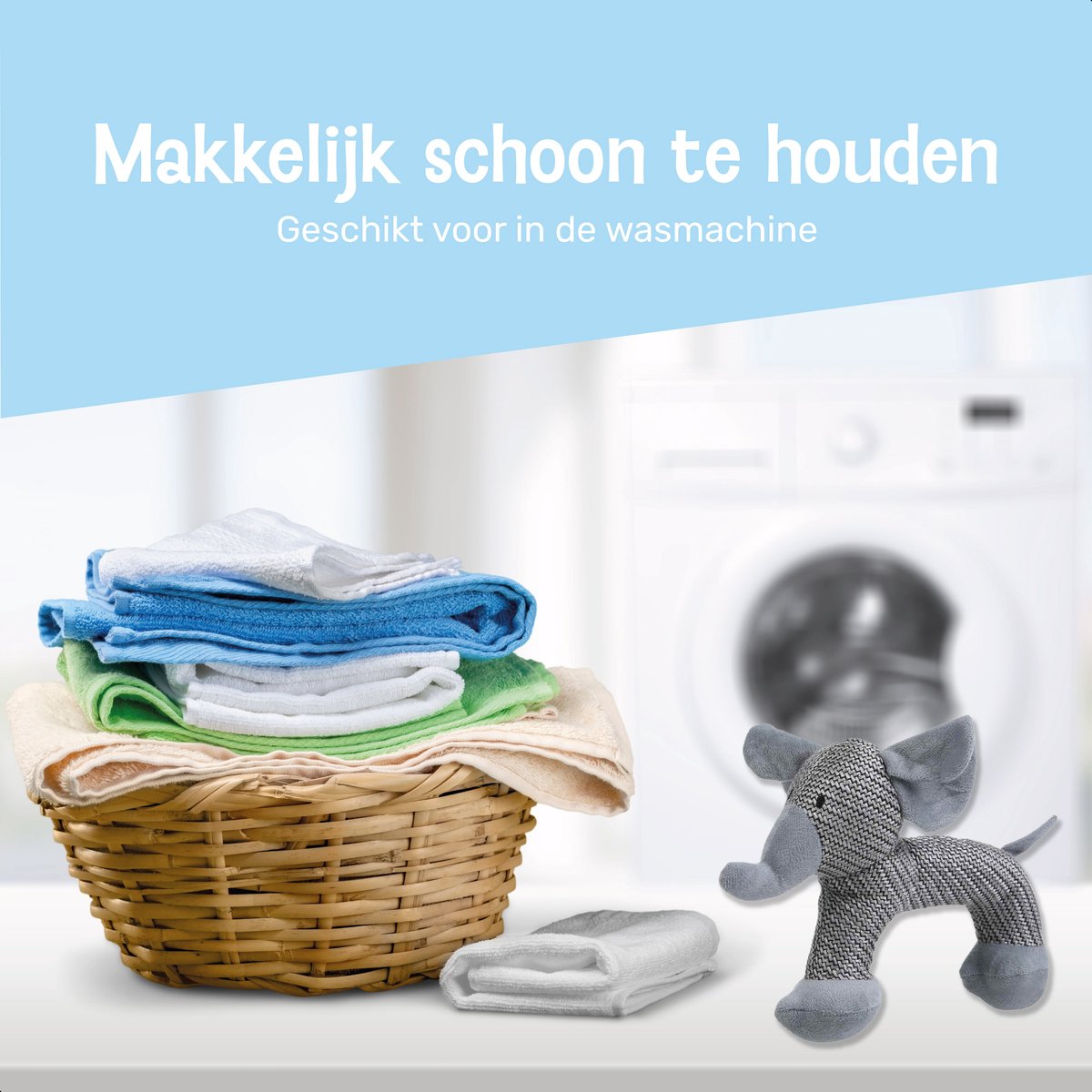 Dutchwide Hondenspeeltje - Olifant - Met Kraak - Honden - Speelgoed - Knuffel - Intelligentie - Tennisbal - Dog toy - Hond - Speeltjes
