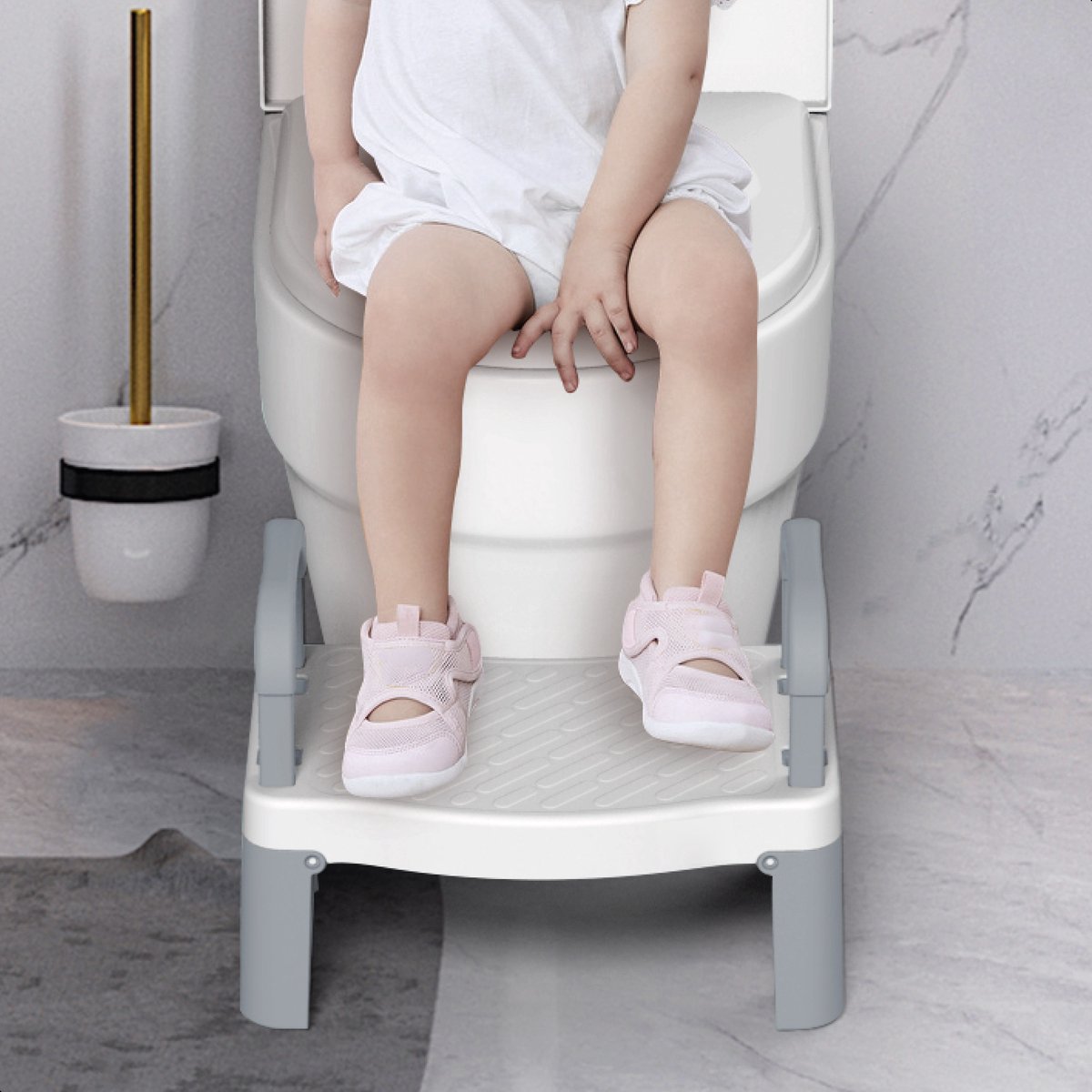 Qwali Toiletkrukje Ty Pot - Inklapbaar - Kinderen - Wc krukje voor de juiste houding - Squat