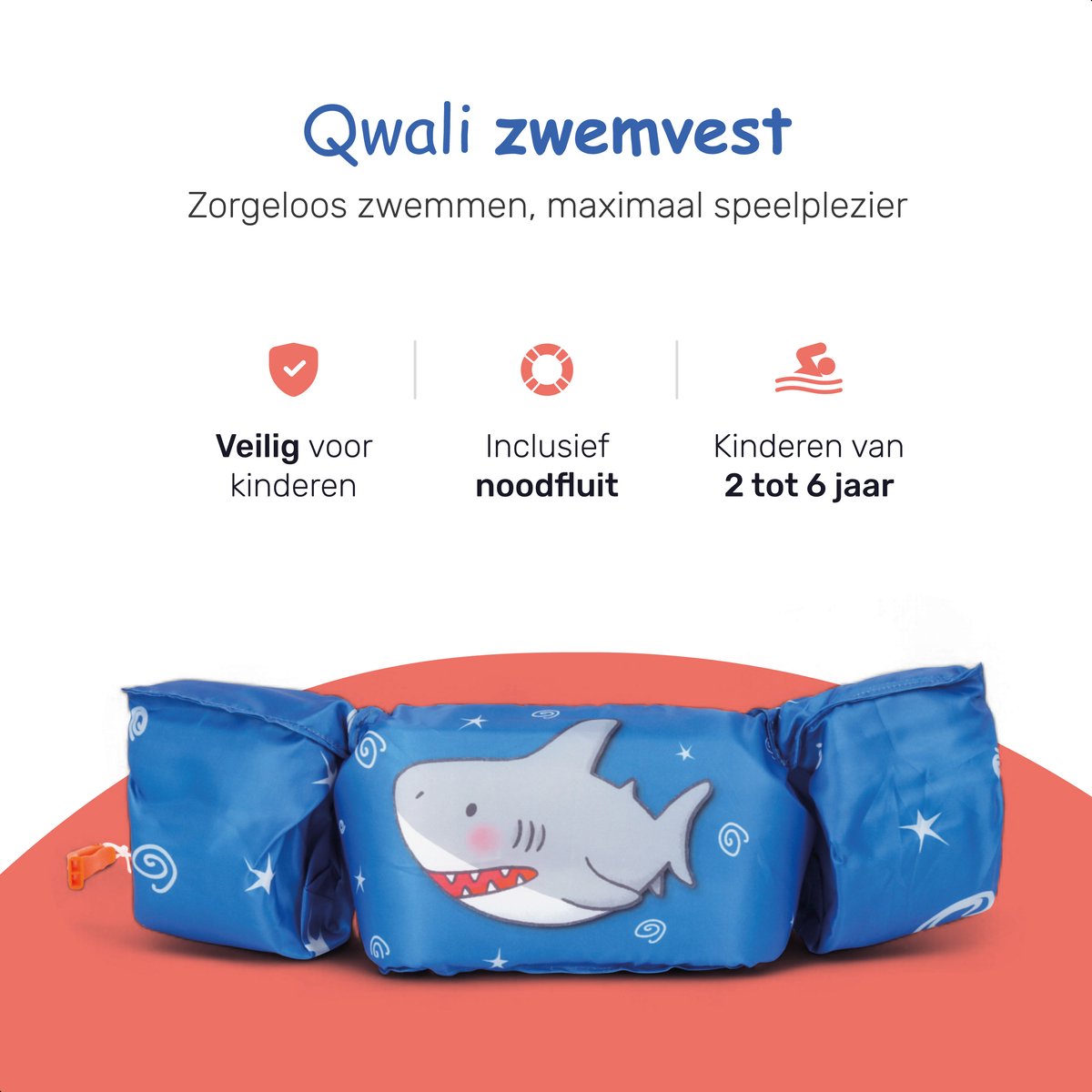 Qwali Puddle Jumper Haai - Zwemvest
